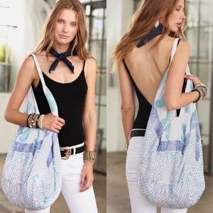 Blue Paisley HandBlock Print Zipper Tote Bag